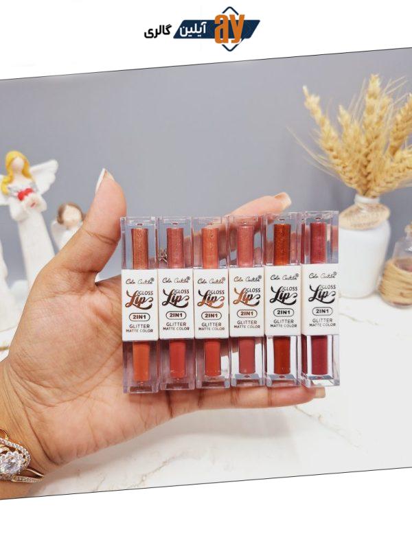 ست 2 تایی رژ مایع و رژ مایع شاین دار برند Color Castibe کد NO:4197