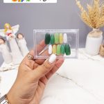 ناخن مصنوعی با مواد کاشت درجه ۱ طرح ساده و شیک رنگ سبز جنگلی (به همراه پک اختصاصی)
