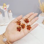 پک کارت 10 تایی پنس مو 5 تایی طرح گل قهوه ای