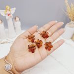 پک کارت 10 تایی پنس مو 5 تایی طرح گل قهوه ای