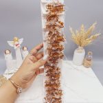 پک کارت 10 تایی پنس مو 5 تایی طرح گل قهوه ای