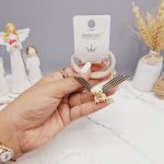 کش مو 2 تایی طرح خرس پاپیون دار کد 0067 رندم