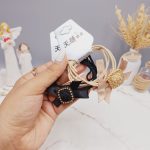 کش مو 2 تایی طرح گل CHA پاپیون دار کد 0012 رندم