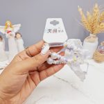 کش مو 2 تایی پارچه ای طرح قلب مرادرید دار کد 0012 رندم