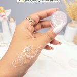 گلیتر مایع رنگ سفید ستاره دار