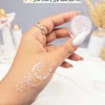 گلیتر مایع رنگ سفید ستاره دار