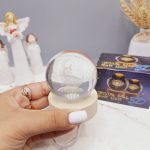 گوی کریستالی چراغدار با پایه چوبی (مناسب چراغ خواب) ارسال طرح رندم