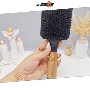 برس مو دسته چوبی تمام مشکی