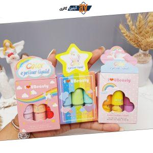 پک 4 عددی خط چشم رنگی مویی برند UBeauty کد 3899