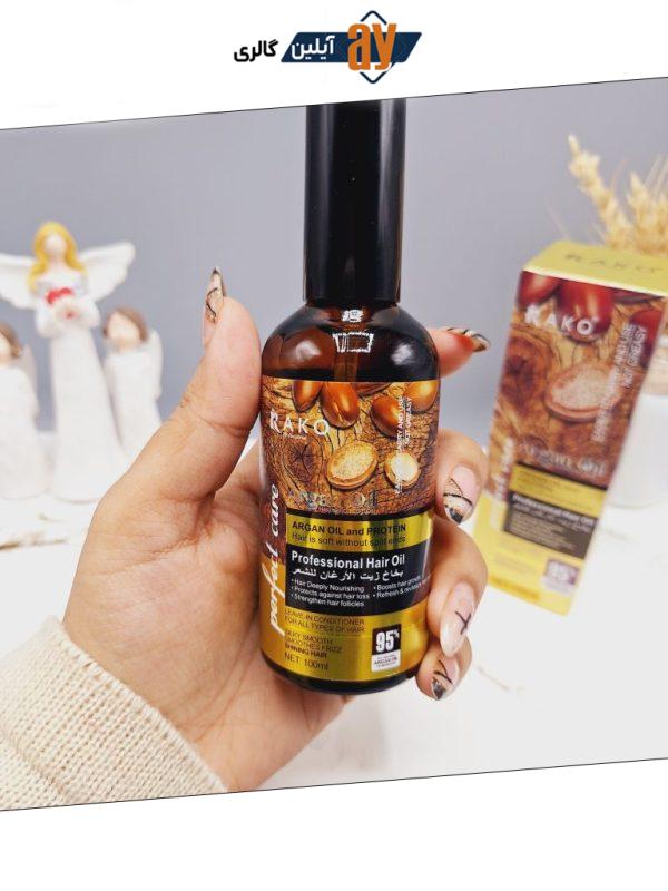 روغن و پروتئین آرگان مو راکو با 95 درصد عصاره طبیعی دانه میوه آرگان حجم 100ml کد 1190