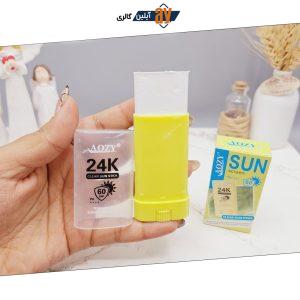 ضد آفتاب بی رنگ استیکی SPF 60 مناسب در برابر آفتاب با رایحه لیمویی کد AB009