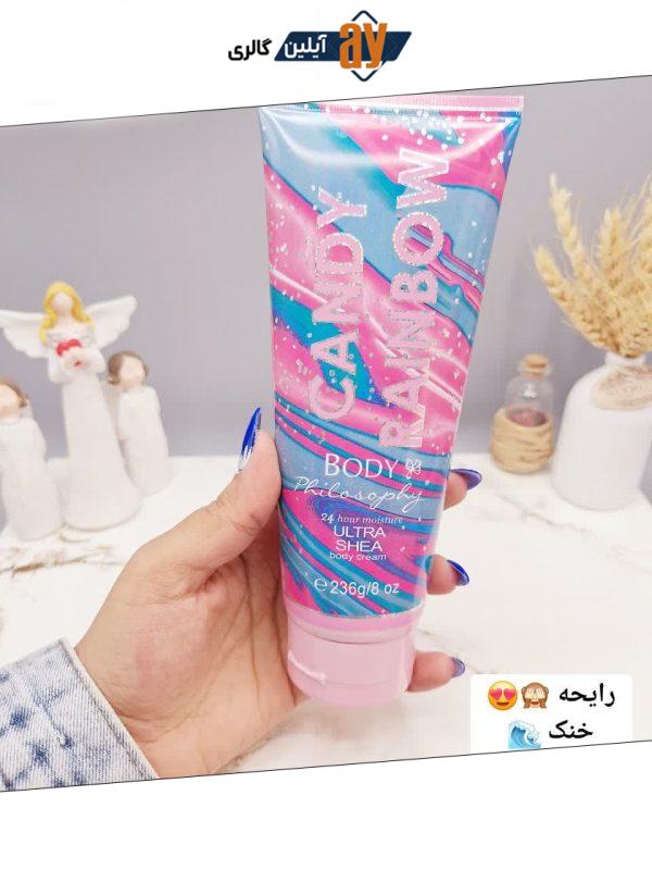 لوسیون عطری فوق العاده خوشبو و آبرسان برند فیلوسوفی حجم 236 گرم مدل CANDY RAINBOW کد 2766