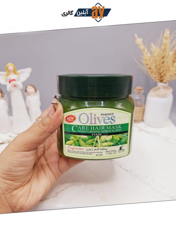 ماسک مو کاسه ای زیتون تقویتی برند olives وزن 500 گرم کد RS-18111