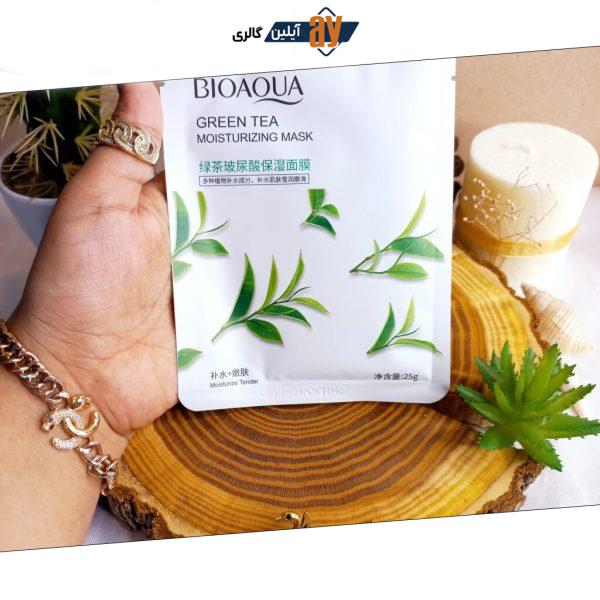 ماسک ورقه ای چای سبز بیوآکوا BIOAQUA کد 74992