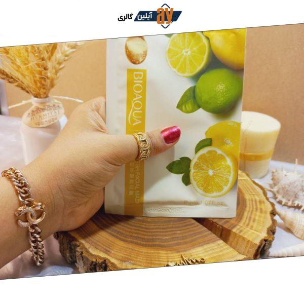 ماسک ورقه ای گل رز لیمو و عسل ترمیم کننده منافذ پوست اصلی 30 گرمی بیوآکوا BIOAQUA کد 2713