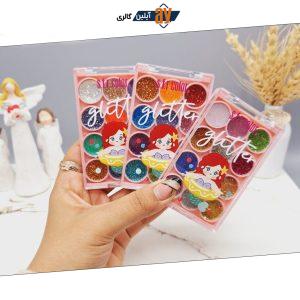 پالت سایه چشم گلیتری زیبا 12 تایی طرح پری کد 8087