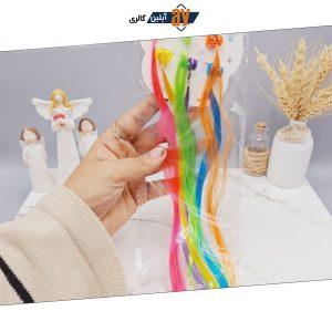 پنس موی دخترانه با موی اکستنشن رنگی