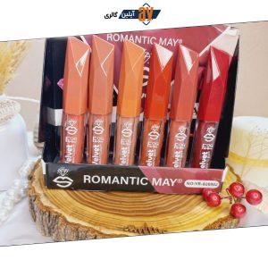پک 6 تایی رژ لب مایع رمانتیک کد826 ROMANTIC MAY