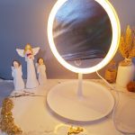 آینه رینگ لایت دار لمسی بسیار پرطرفدار مدل دایره ای زیبا( رنگ سفید )