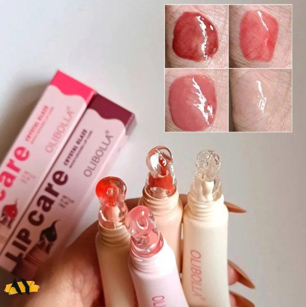 لیپ گلاس شیشه ای برند OLIBOLLA رایحه کیکی کد LA_L190