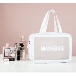 کیف آرایشی واشبگ WASHBAG سایز بزرگ مستطیلی (رنگ سفید)