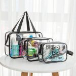 پک 3 تایی کیف آرایشی واشبگ WASHBAG (طلق سفید و شفاف)
