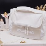 کیف آرایشی واشبگ بیضی سفید سایز بزرگ WASHBAG