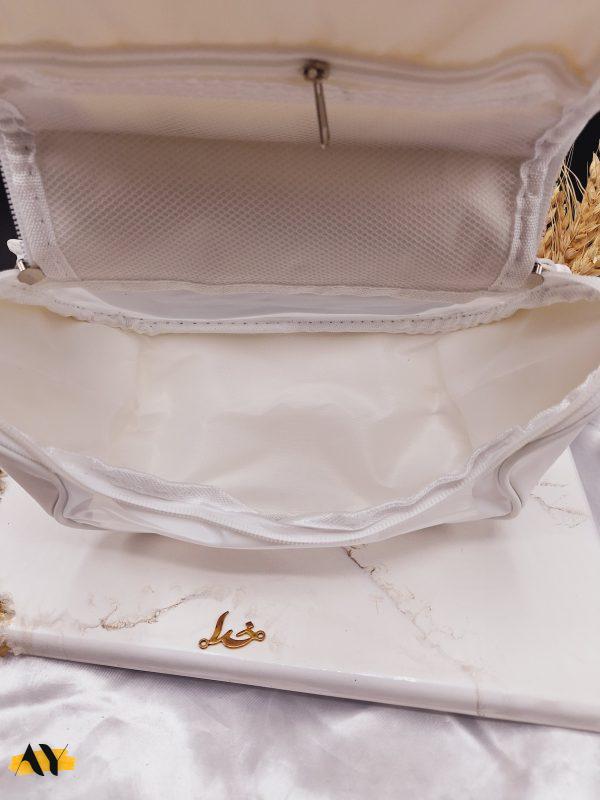 کیف آرایشی واشبگ بیضی سفید سایز بزرگ WASHBAG