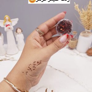 گلیتر مایع رنگ زرشکی