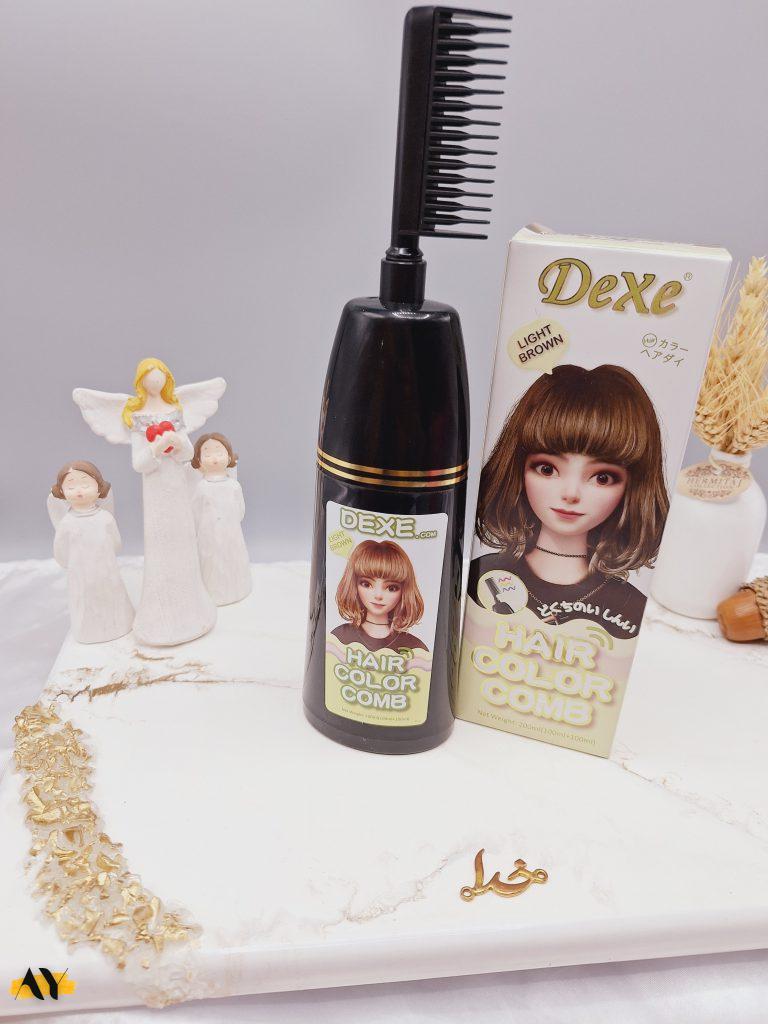 شانه رنگ مو رنگ قهوه ای روشن طبیعی برند دکسی Dexe کد 4863