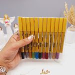 پک 12 تایی مداد چشم گلیتری برند MODA پوکه طلایی