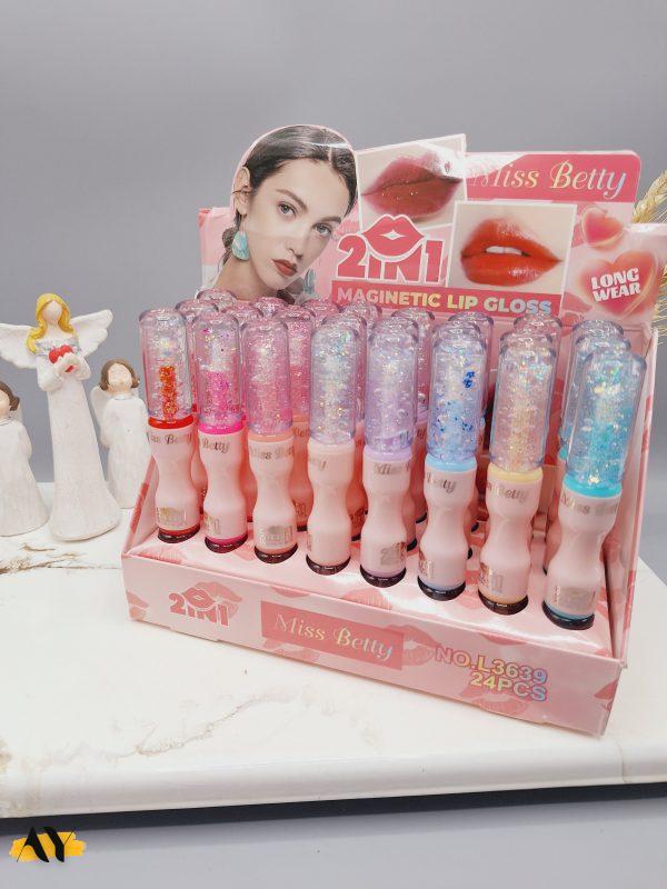 برق لب و شاین لب حرارتی دو طرفه Miss Betty کد L3639