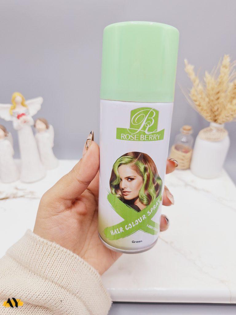اسپری رنگ مو سبز برند ROSE BERRY کد 1839