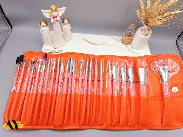 کیف براش حرفه ای 24 تیکه مخصوص میکاپ همراه با کیف مدل جدید