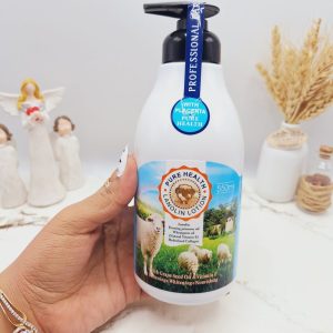 لوسیون بدن شیر گوسفند لانوین 550 میل روشن کننده و آبرسان برند Wokali کد 255