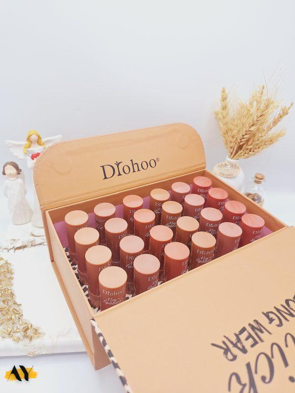 پک رژ 24 تایی مدل کیف زنانه پلنگی برند دروهو Drohoo کد ZY23105