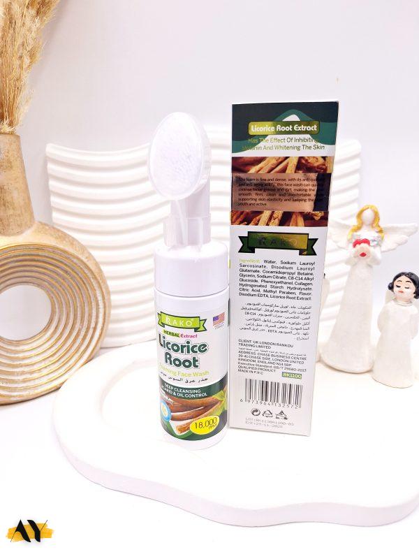 فوم براش دار التهاب و زخم پوست عصاره ریشه شیرین بیان راکو کد 1100
