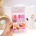باکس 6 تایی لیپ گلاس طرح میوه های تابستانه برند Barin کد 1030