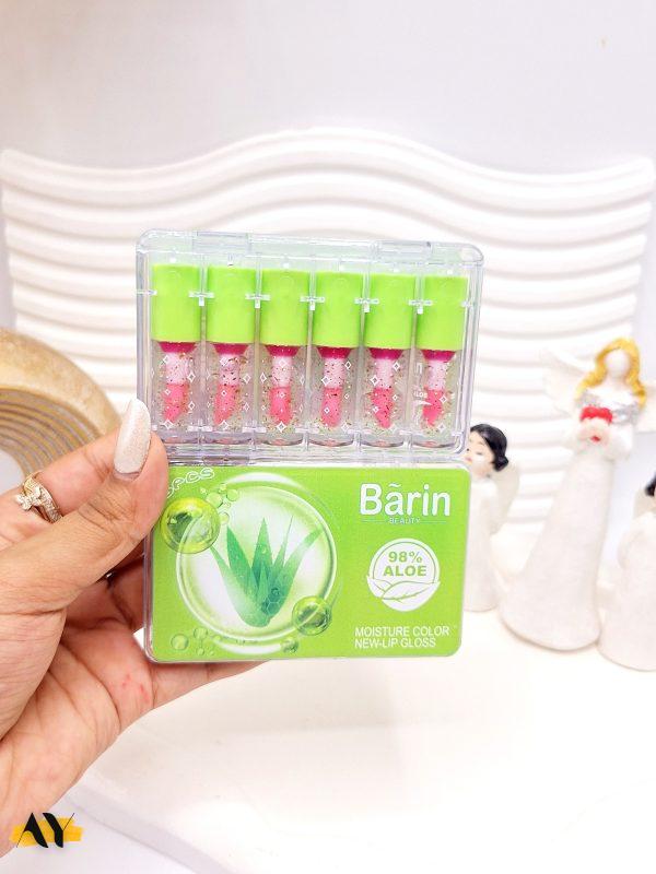 باکس 6 تایی لیپ گلاس رایحه آلوئه ورا برند Barin کد 1026