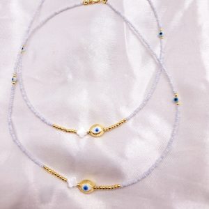 گردنبند تابستونی مراورید و چشم زخم