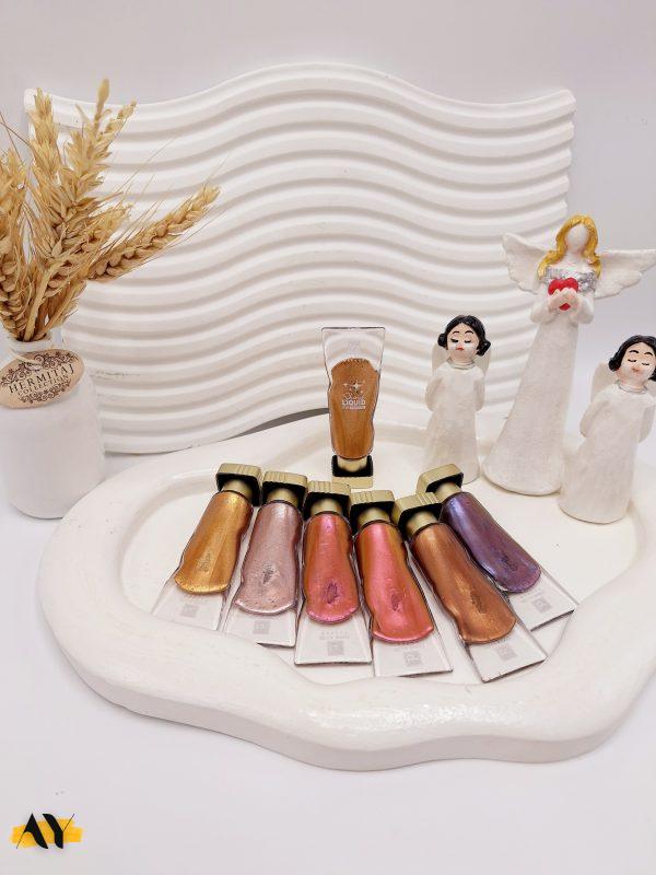 سایه چشم و لب شاین دار تیوپ شیشه ای کد 228