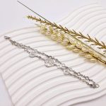 دستبند دو لاین سکه ای برند لویی ویتون نقره ای رنگ ثابت استیل