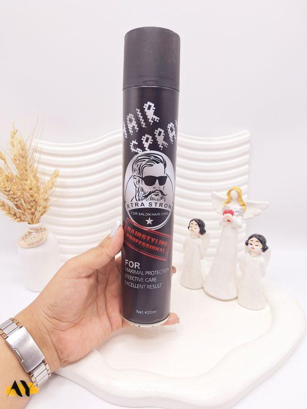 تافت مو مردانه HAIR SPRAY مدل XTRA STRON حجم 420 میل کد 7904