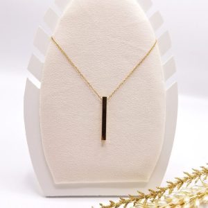 گردنبند طرح مکعب طلایی