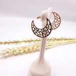 گوشواره میخی درخشان طرح ماه فوق العاده شیک و مجلسی