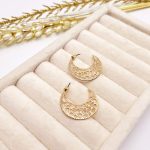 گوشواره میخی درخشان طرح ماه فوق العاده شیک و مجلسی
