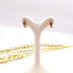 گوشواره طلایی طرح 2 لاین نگین برند ژوپینگ