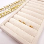 گل گوش استیل کروی طلایی