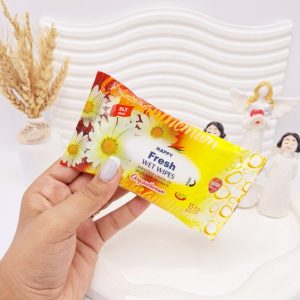 دستمال مرطوب اسانس میوه ای HAPPY Fresh WET WIPES 15 تایی کد 6273