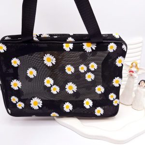 کیف مشکی سایز بزرگ بابونه